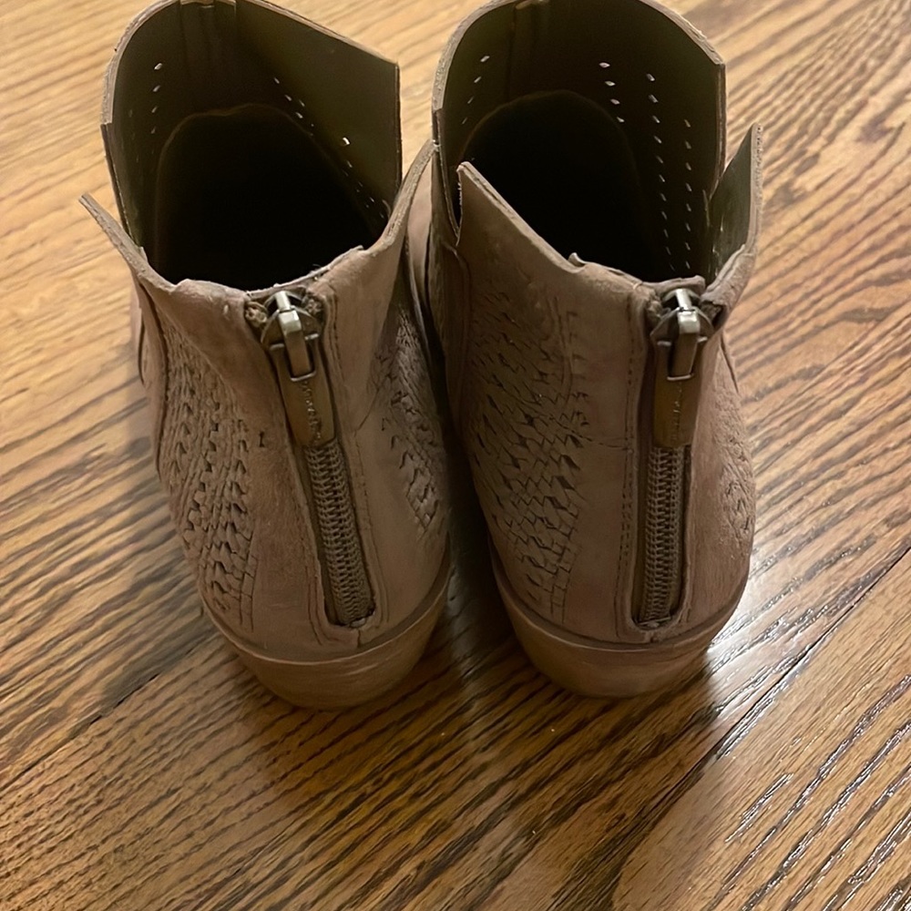 Vince Camuto Beige Cut-Out Ankle Boots - Picture 2 of 7